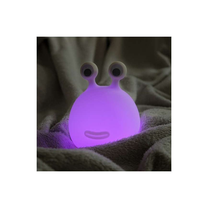 MegaLight - LED RGB Zatemnitvena polnilna otroška svetilka na dotik MOMO MOON LED/5V