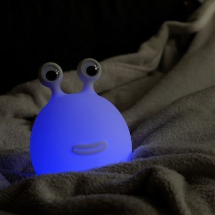 MegaLight - LED RGB Zatemnitvena polnilna otroška svetilka na dotik MOMO MOON LED/5V