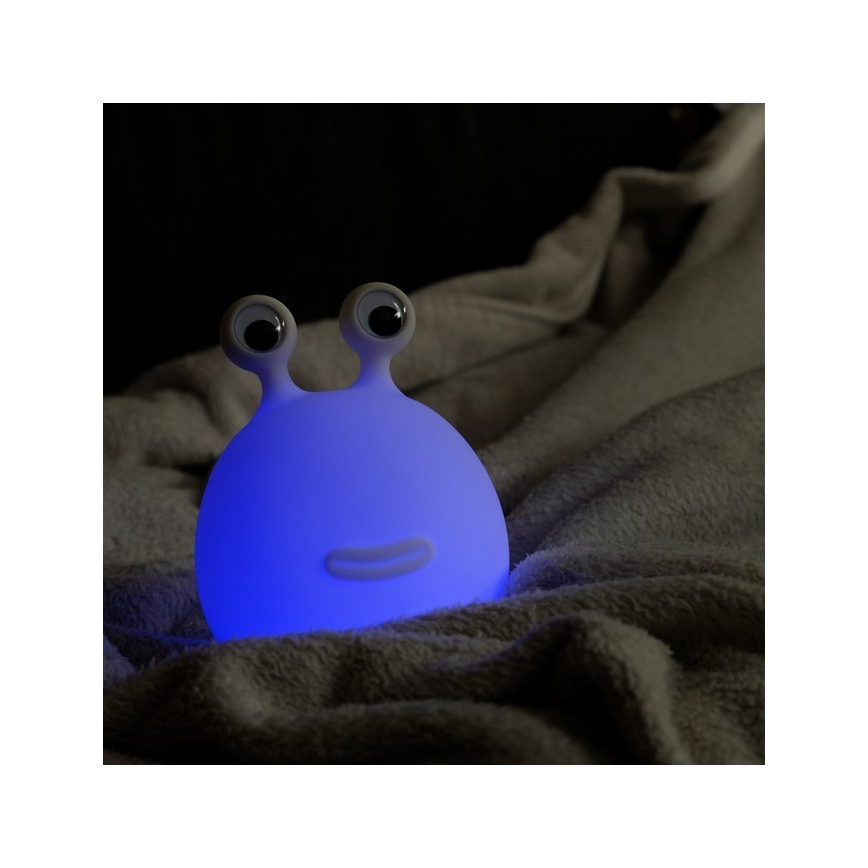 MegaLight - LED RGB Zatemnitvena polnilna otroška svetilka na dotik MOMO MOON LED/5V