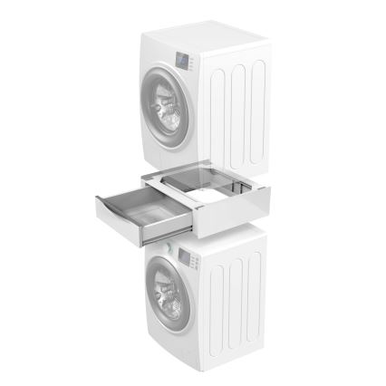 Meliconi 656112 - podstavek za pralni in sušilni stroj z izvlečnim predalom, prostornina 28 l, bela