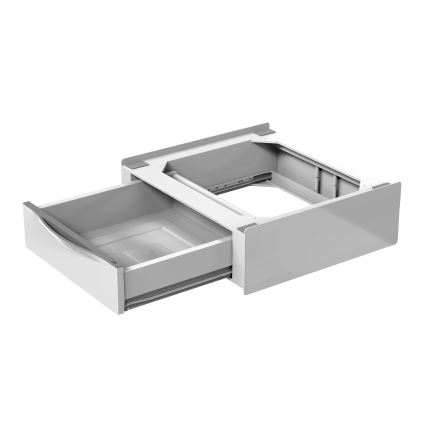 Meliconi 656112 - podstavek za pralni in sušilni stroj z izvlečnim predalom, prostornina 28 l, bela