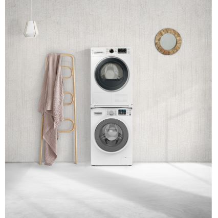 Meliconi 656113 - Podstavek za pralni in sušilni stroj z izvlečnim predalom, 70 cm, bel