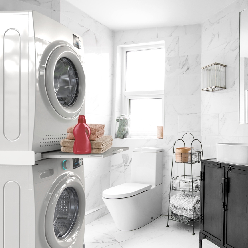 Meliconi 656114 - Nastavek za zlaganje pralnega in sušilnega stroja 70 cm, bel