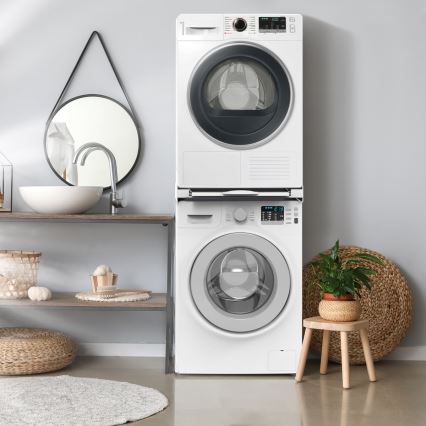 Meliconi 656114 - Nastavek za zlaganje pralnega in sušilnega stroja 70 cm, bel