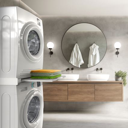 Meliconi 656114 - Nastavek za zlaganje pralnega in sušilnega stroja 70 cm, bel