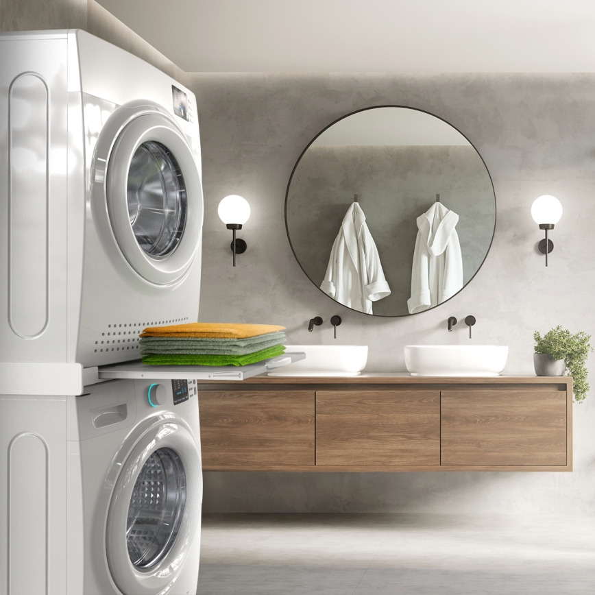 Meliconi 656114 - Nastavek za zlaganje pralnega in sušilnega stroja 70 cm, bel