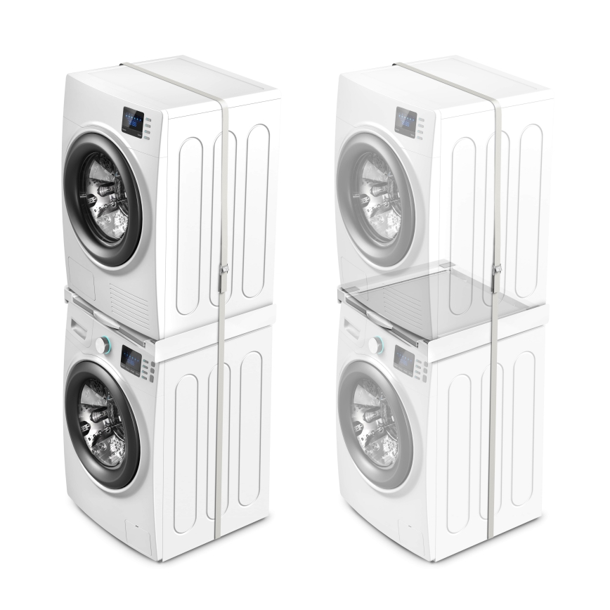 Meliconi 656114 - Nastavek za zlaganje pralnega in sušilnega stroja 70 cm, bel