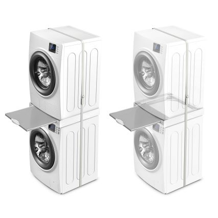 Meliconi 656114 - Nastavek za zlaganje pralnega in sušilnega stroja 70 cm, bel