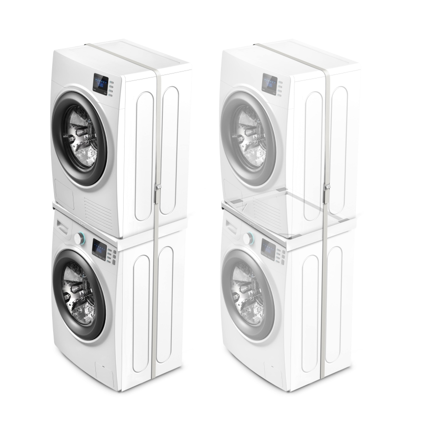 Meliconi 656116 - Vmesni adapter za zlaganje pralnega in sušilnega stroja, 46 cm, bela