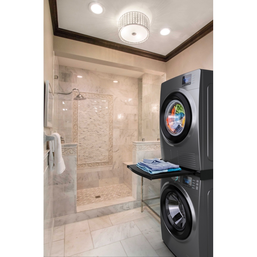 Meliconi 656136 - Podstavek s izvlečnim predalom za pralni in sušilni stroj, 60 cm, črna