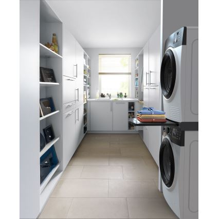 Meliconi 656136 - Podstavek s izvlečnim predalom za pralni in sušilni stroj, 60 cm, črna