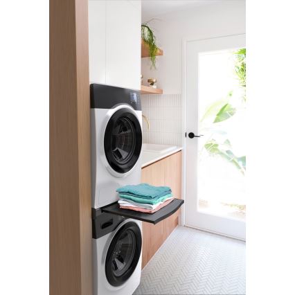 Meliconi 656136 - Podstavek s izvlečnim predalom za pralni in sušilni stroj, 60 cm, črna