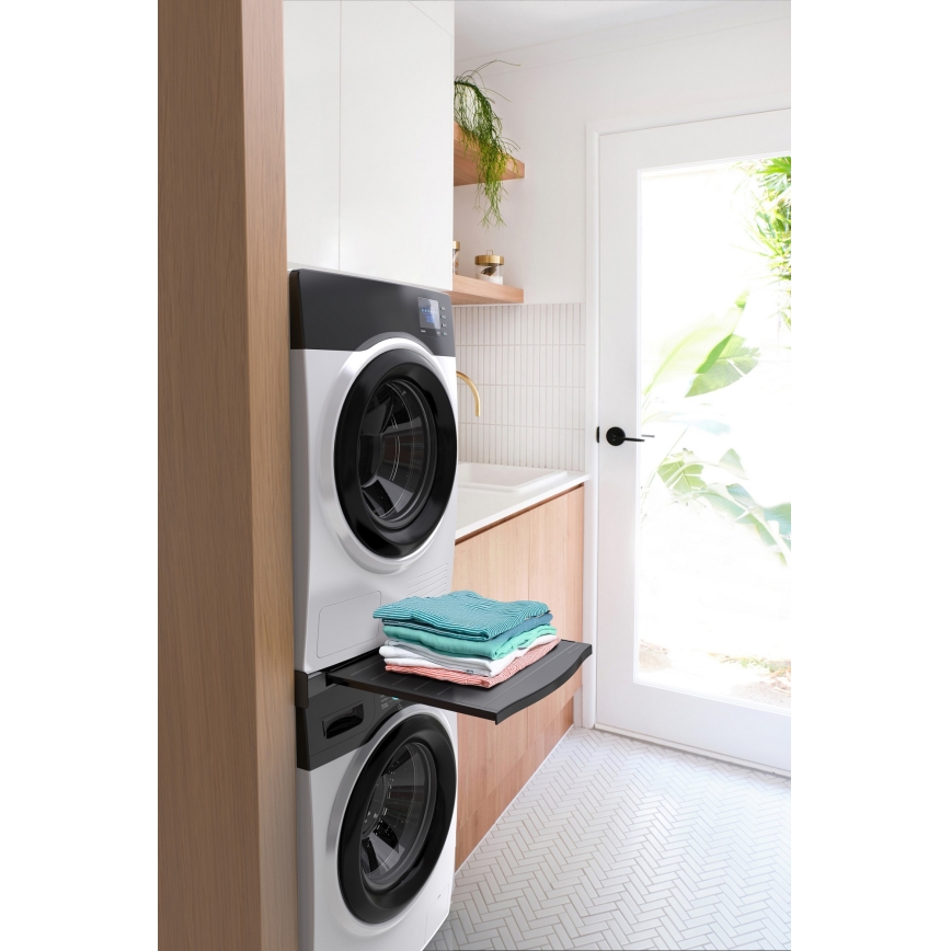 Meliconi 656136 - Podstavek s izvlečnim predalom za pralni in sušilni stroj, 60 cm, črna