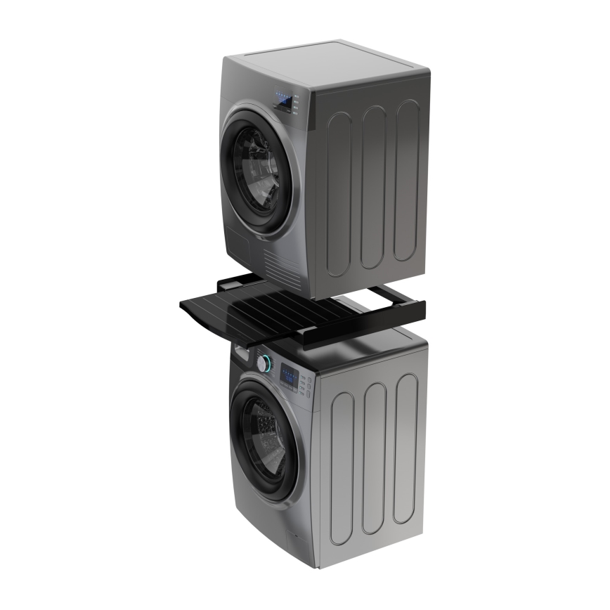 Meliconi 656136 - Podstavek s izvlečnim predalom za pralni in sušilni stroj, 60 cm, črna