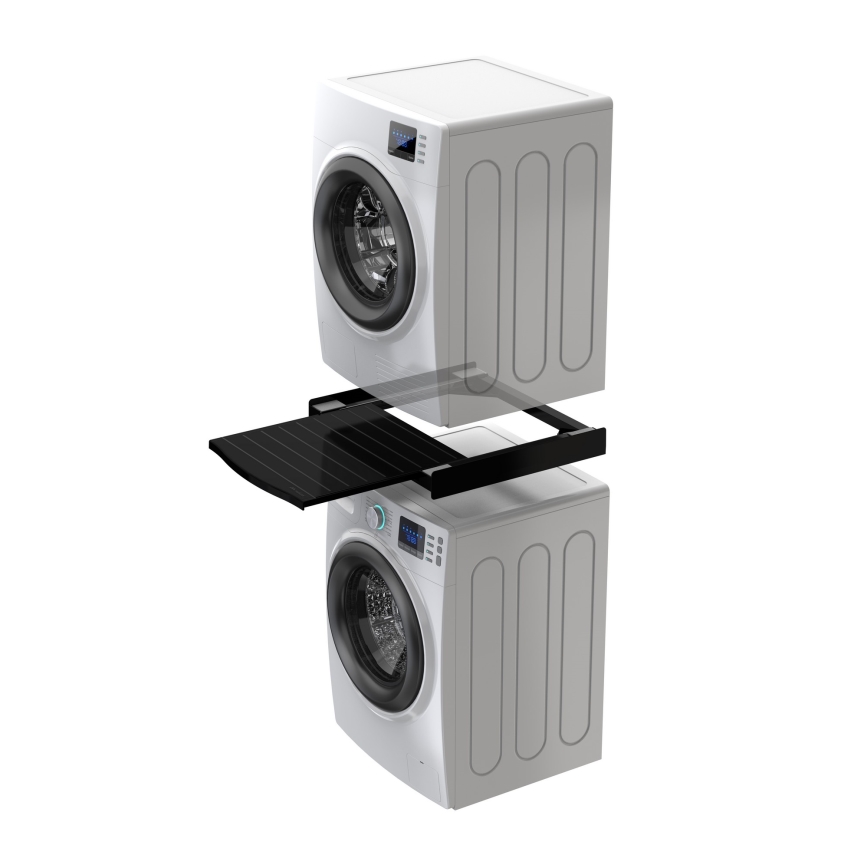 Meliconi 656136 - Podstavek s izvlečnim predalom za pralni in sušilni stroj, 60 cm, črna