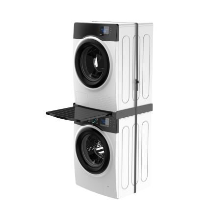 Meliconi 656136 - Podstavek s izvlečnim predalom za pralni in sušilni stroj, 60 cm, črna