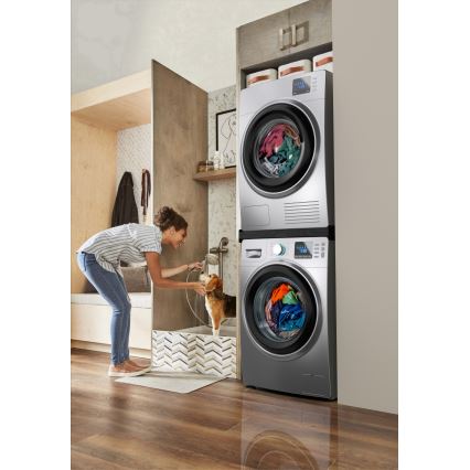 Meliconi 656138 - Nastavek za postavitev sušilca na pralni stroj, 70 cm, črne barve