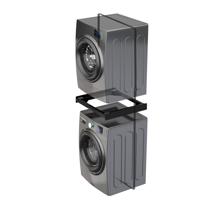 Meliconi 656138 - Nastavek za postavitev sušilca na pralni stroj, 70 cm, črne barve