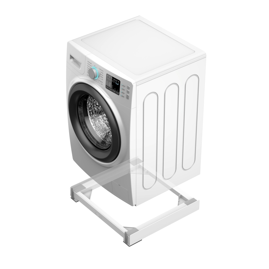 Meliconi 656146 - Podloga proti vibracijam za pralni stroj z izvlečnimi kolesci, 61 cm, bela