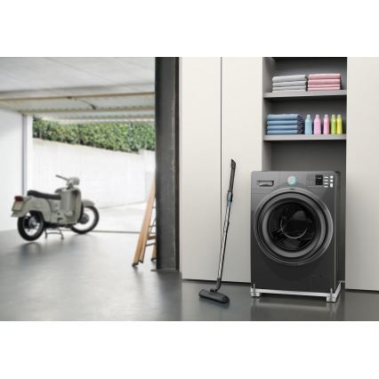 Meliconi 656149 - Protivibracijska podloga za pralni stroj z izvlečnimi kolesci, 47 cm, bela