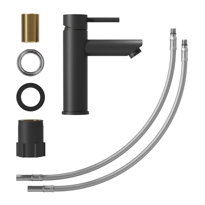 Mešalna armatura za umivalnik RINGSTED, 17,8 cm, mat črna