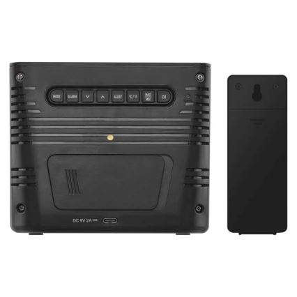 Meteorološka postaja z brezžičnim polnjenjem 5V 2xAA + 2xAAA črna