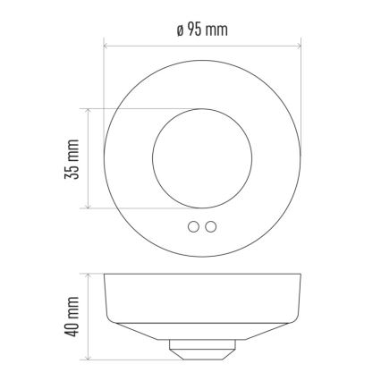 Mikrovalovni senzor gibanja MW B 360° 1200W/230V bela