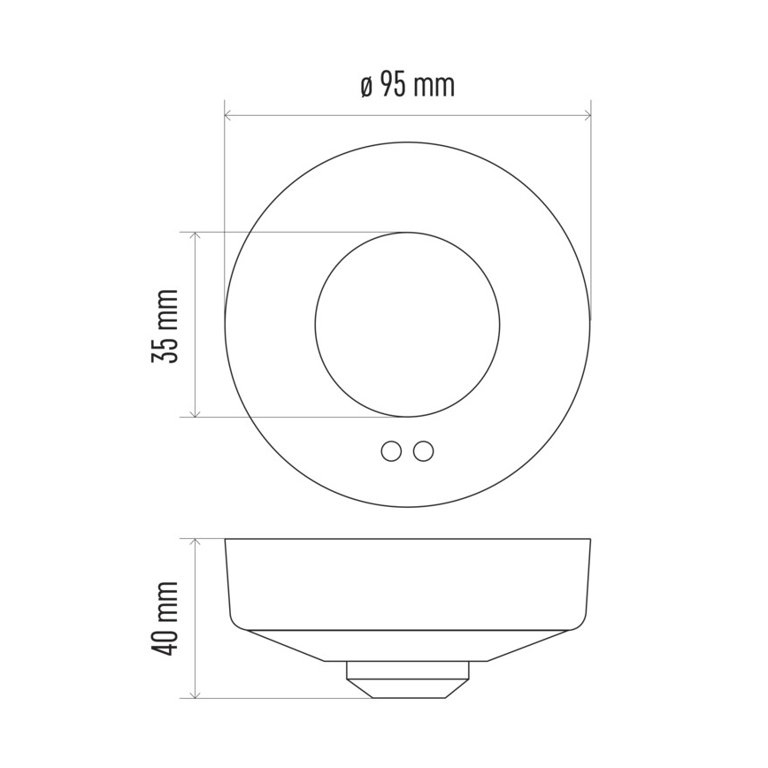 Mikrovalovni senzor gibanja MW B 360° 1200W/230V bela