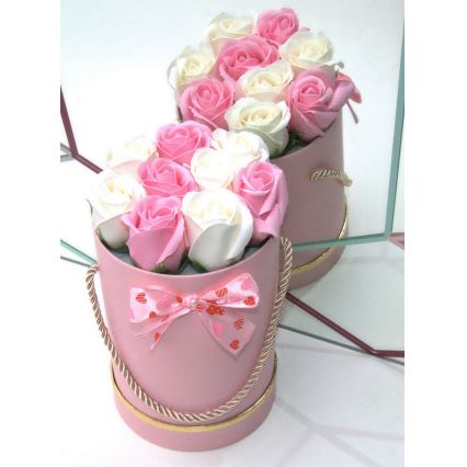 Milni šopek vrtnic PINK - velikost S (9 kosov)