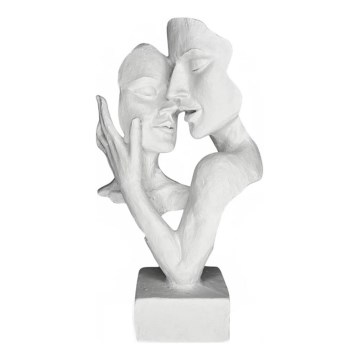 Miza okrasitev 29x9x17 cm smola/bela