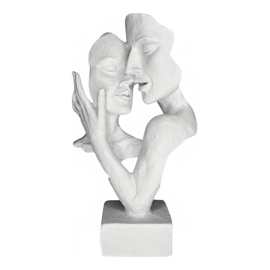 Miza okrasitev 29x9x17 cm smola/bela