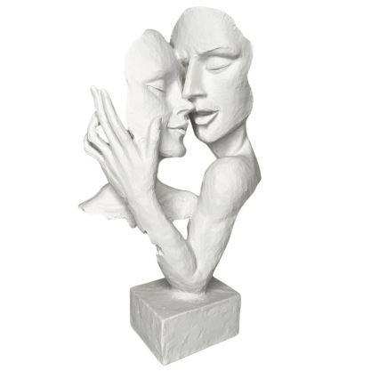 Miza okrasitev 29x9x17 cm smola/bela