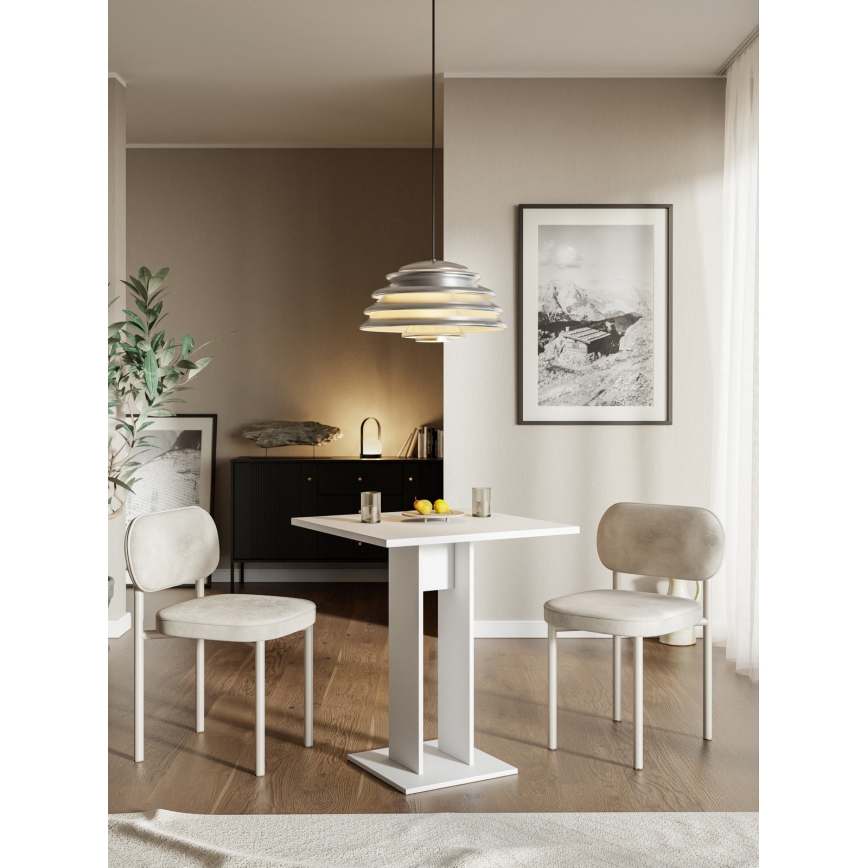 Miza STRAPO 68x68 cm bela