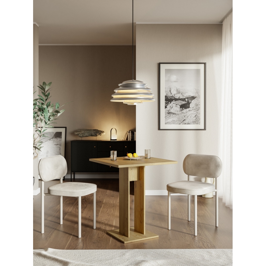 Miza STRAPO 68x68 cm  hrast Wotan