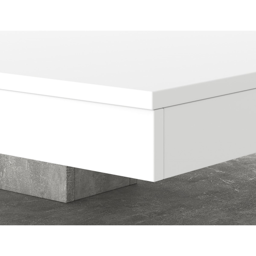 Miza TIMO, bela/siva (beton)