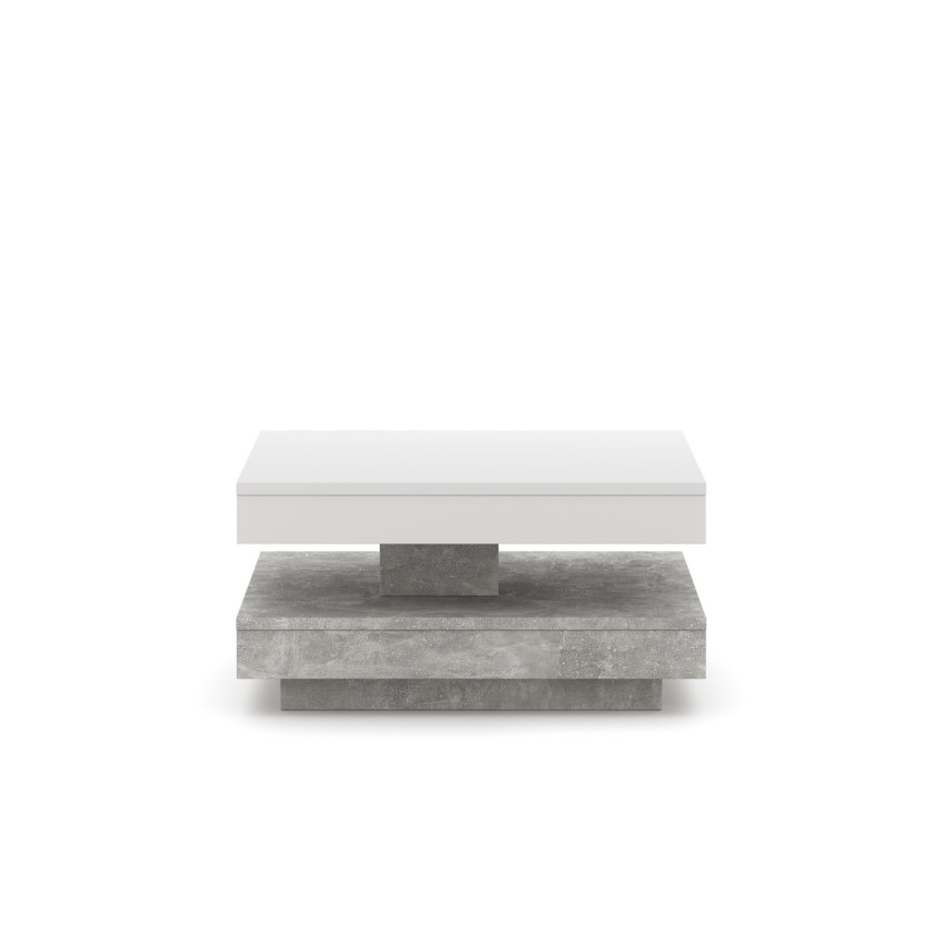 Miza TIMO, bela/siva (beton)