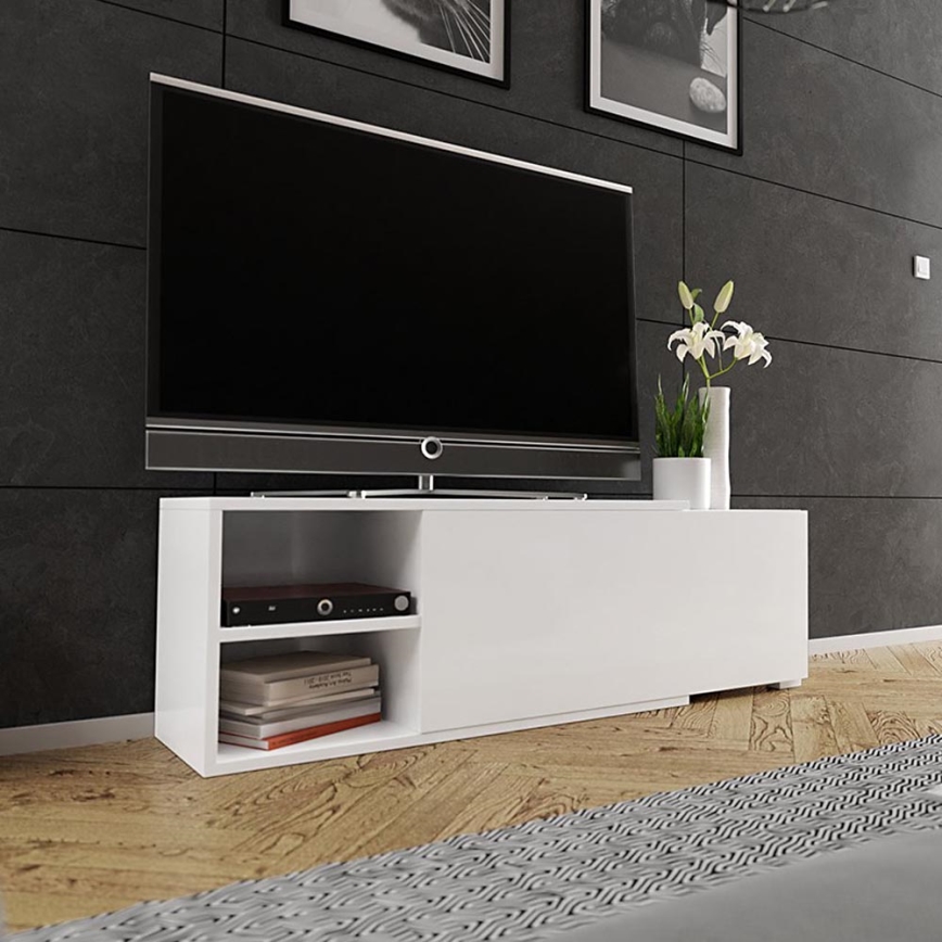 Miza za TV CLIF 40x180 cm bela