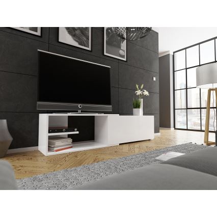 Miza za TV CLIF 40x180 cm bela