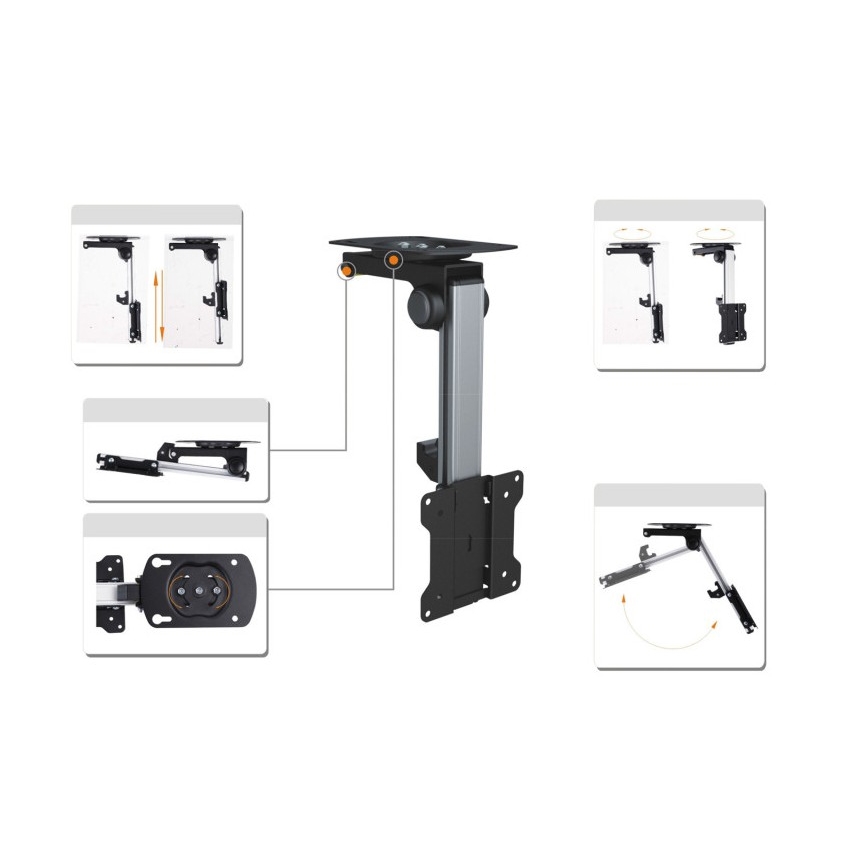 MK FLORIA MKF-17DS220 - Stropni nosilec za TV 46 črn