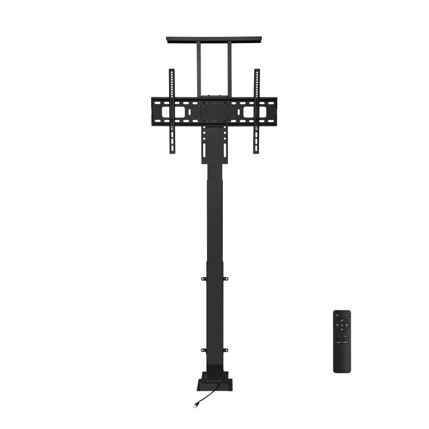 MK FLORIA MKF-19DM648 - Stojni nosilec za TV 37-65 črna SCHUKO + daljinski upravljalnik
