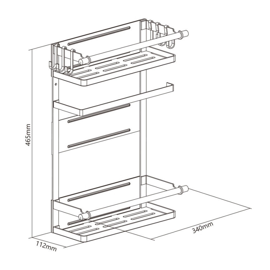 MK FLORIA MKF-21MG01W - Magnetni organizator  46,5x34 cm bela