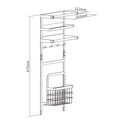 MK FLORIA MKF-21MG02W - Magnetni organizator 67,5x31 cm bela