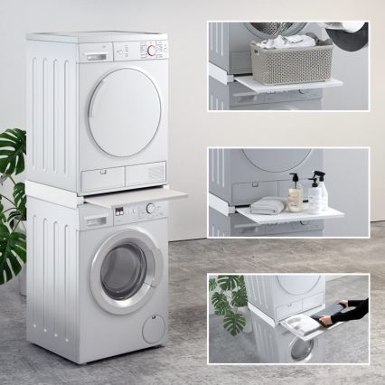 MK FLORIA MKF-23MZ601 - Stacking kit za washing stroj in dryer z pull-out 60 cm bela