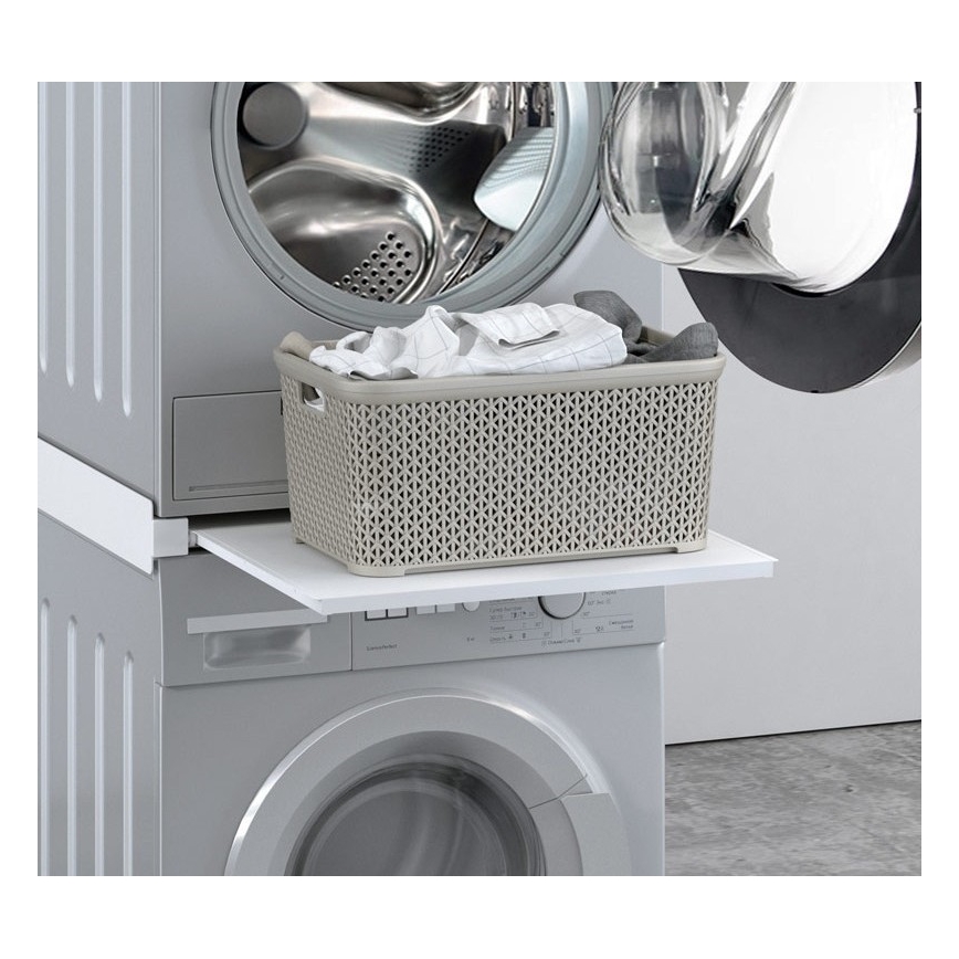 MK FLORIA MKF-23MZ601 - Stacking kit za washing stroj in dryer z pull-out 60 cm bela