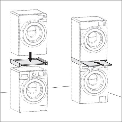 MK FLORIA MKF-23MZ601 - Stacking kit za washing stroj in dryer z pull-out 60 cm bela