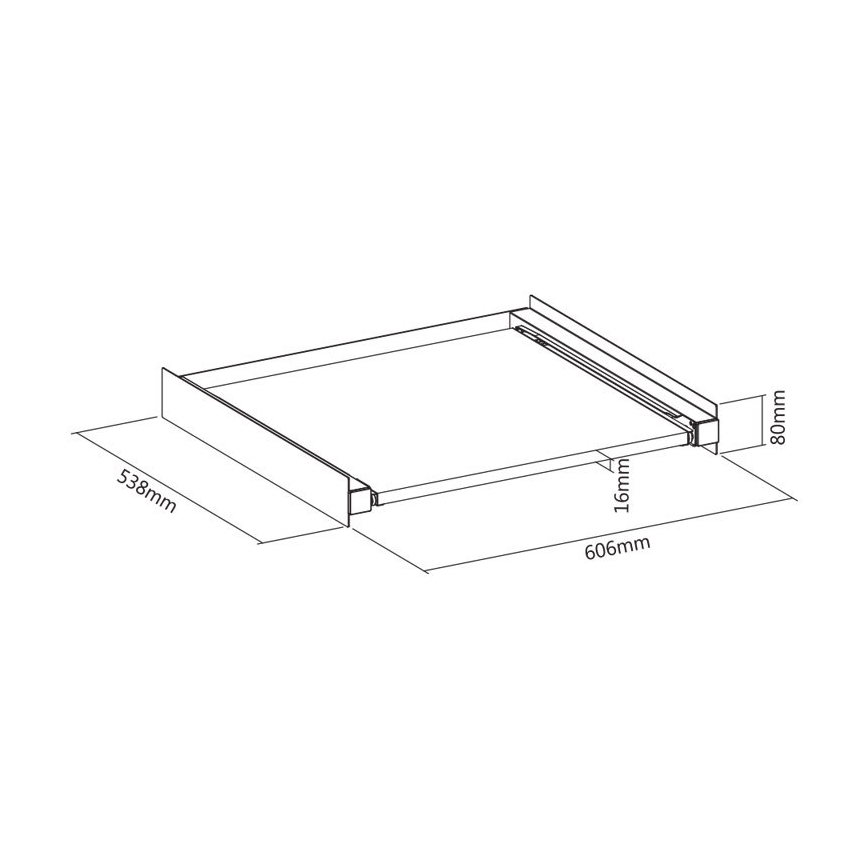 MK FLORIA MKF-23MZ601 - Stacking kit za washing stroj in dryer z pull-out 60 cm bela