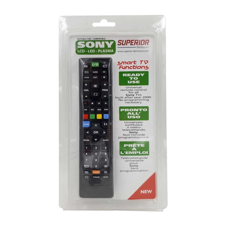 MK FLORIA Superior Daljinski upravljalnik UNI TV SONY - Nadomestni daljinski upravljalnik za televizorje SONY 2xAAA