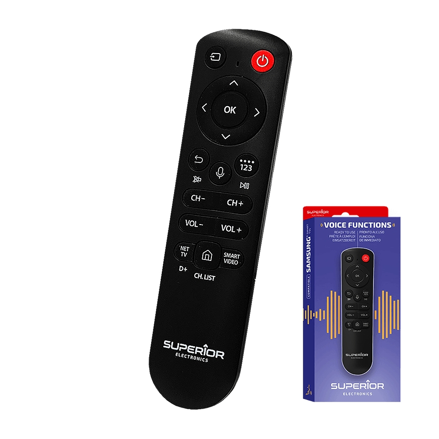 MK FLORIA Superior Samsung Voice - Nadomestni daljinski upravljalnik za televizor znamke Samsung 2xAAA