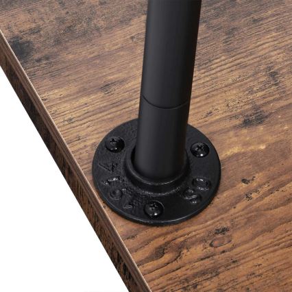 Mobilni stoječi obešalnik LINEA, rjav/črn