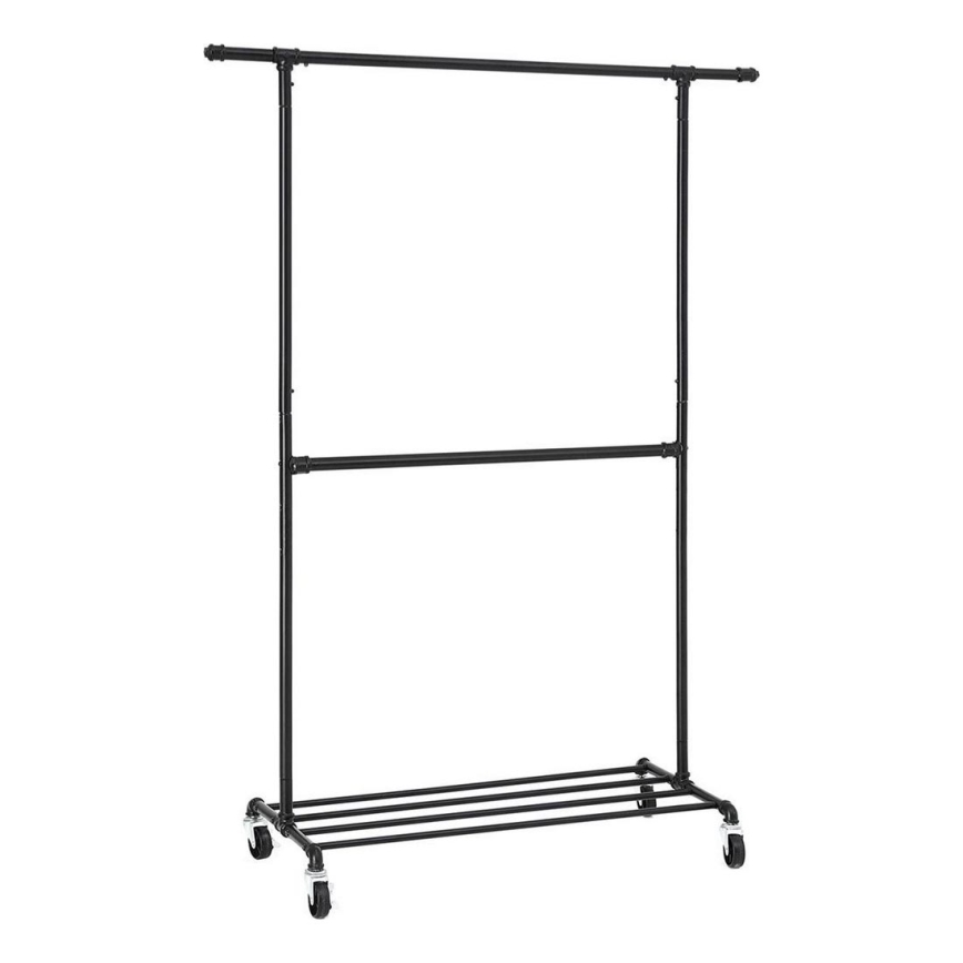 Mobilni stojni obešalnik LINEA, črna